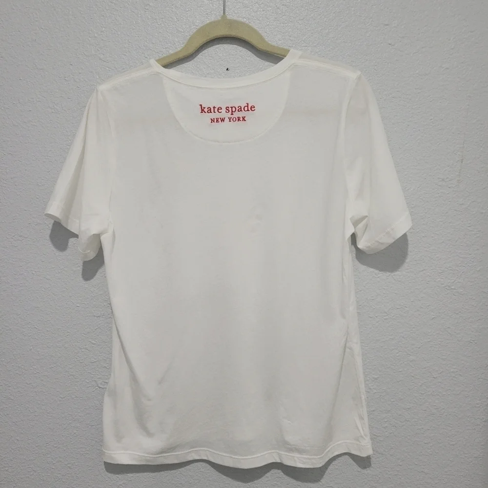 Kate Spade Rainbow Pride Heart Patch T Shirt Size Medium